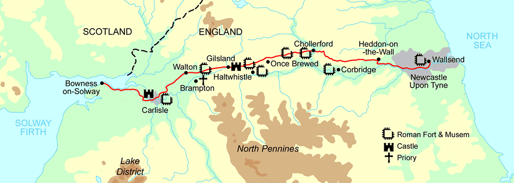 Hadrian's Wall Run map